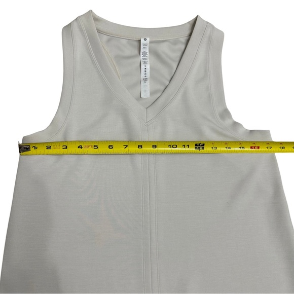 Lululemon Ease of it All V-Neck Midi Dress SZ 8 White Opal Athleisure Casual GUC - Picture 8 of 11